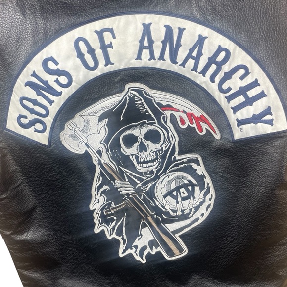 Sons Of Anarchy Cut Men’s/ Unisex Graphic Leather Sleeveless Vest Size 2XL - Picture 5 of 7